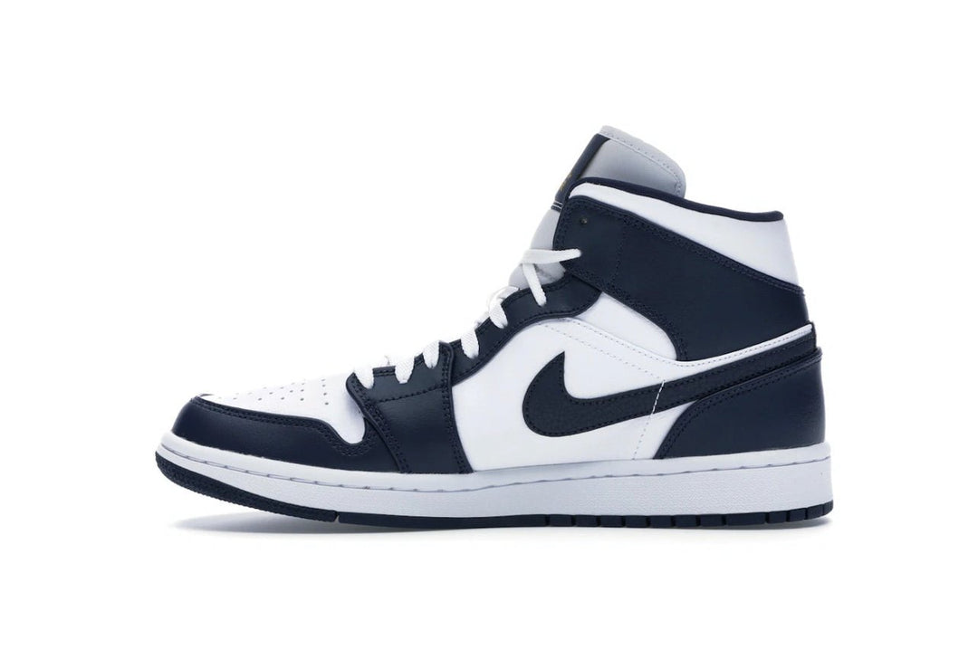 Jordan 1 Mid White Metallic Gold Obsidian - Tienne Milano - 